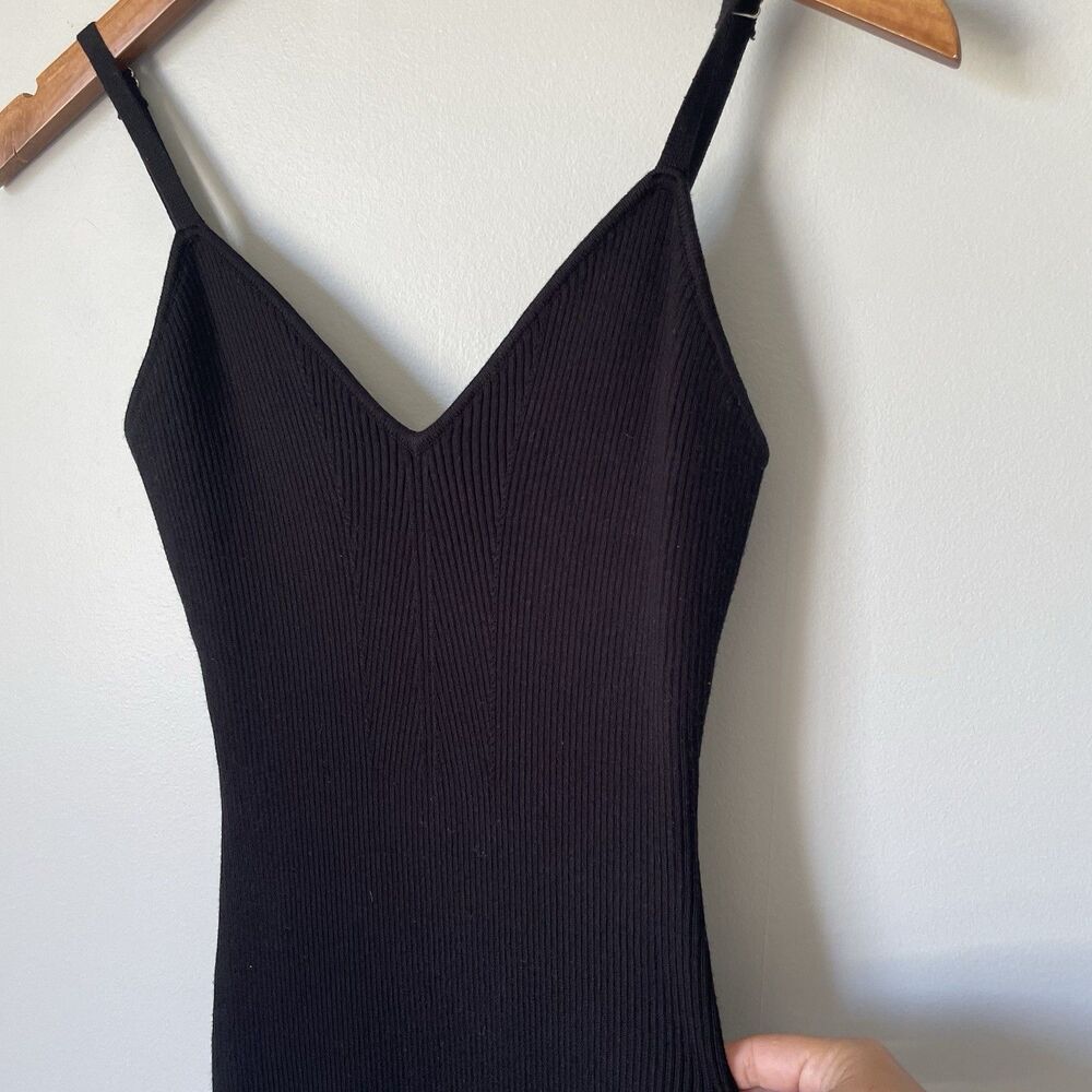 ASTR The Label Jodie Cutout Long Sleeve Knit Sweater Dress Ribbed Black Size Med - Picture 6 of 16